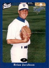 1996 Great Falls Dodgers Best 17 Brian Jacobson Anaheim California Baseball Card