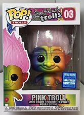 Funko Pop Good Luck Trolls Rainbow Pink Troll 03 Limited WonderCon Exclusive WPP