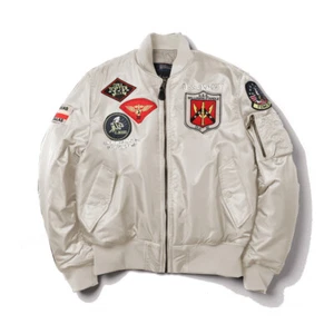 US Air Force Top Gun bomber Jacket Men's MA-1 Pilot Flight Winter Padded Jacket - Picture 1 of 26