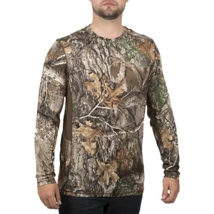 Realtree Edge Camouflage Men's Long Sleeve Performance Hunting T Shirt Size XL - Picture 1 of 3