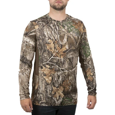 Realtree Edge Camouflage Men's Long Sleeve Performance Hunting T Shirt Size XL - Image 1 of 3