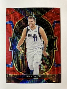 2022-23 Panini Select NBA Red Wave Concourse Luka Doncic Mavericks Card - Picture 1 of 2