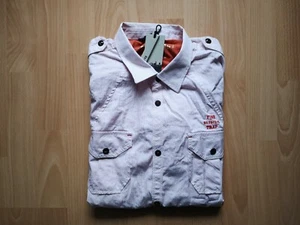 CHEMISE FIRETRAP Taille S Homme 100% COTON Chemisette manches courtes Rayures - Imagen 1 de 4