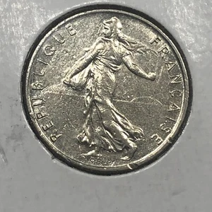 1986 France 1/2 Franc Foreign Coin #1613 - Picture 1 of 2