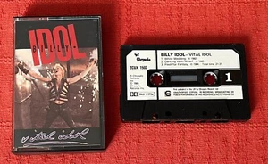 BILLY IDOL - UK CASSETTE TAPE WITH PAPER LABELS - VITAL IDOL - Picture 1 of 6