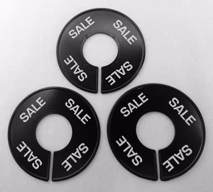 10 DIVISORI AD ANELLO RACK FORMATO STAMPA BIANCO VENDITA ABBIGLIAMENTO NERO - - Foto 1 di 1
