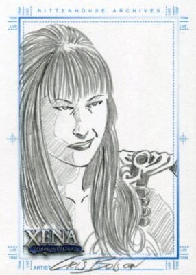 Xena Art & Images Sketch Card by Cris Bolson Xena - Image 1 of 2