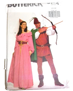 Butterick 5749 Robin Hood Costume Pattern Adult XS-M Maid Marion Vintage NEW - Picture 1 of 3