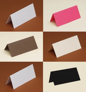 50 Table/Place cards 240gsm white, black, cream, ivory, Navy, Yellow, Pink, Blue - Picture 1 of 29