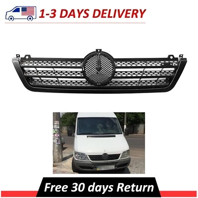 New Front Grille Grill with Trim Molding For Sprinter 2500 3500 Van Black Foto 1 de 4