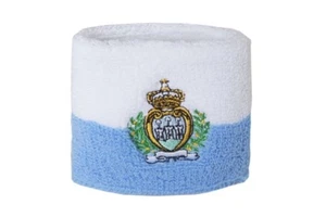 Schweißband Fahne Flagge San Marino 7x8cm Armband für Sport - Picture 1 of 1