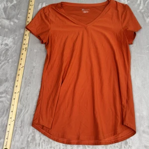 No Boundaries Women's Super Soft V Neck Shirt Orange Size L - Picture 1 of 4