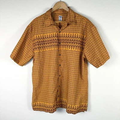 Camisa Hawaiana Vintage Y2K Antigua Azul Marino Para Hombres XL Tropical Beach Resort Retro Preppy Foto 1 de 4