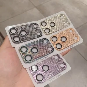 Diamond Metal Camera Lens Cover Tempered Glass Protector For iPhone 17 Pro Max - Picture 1 of 22