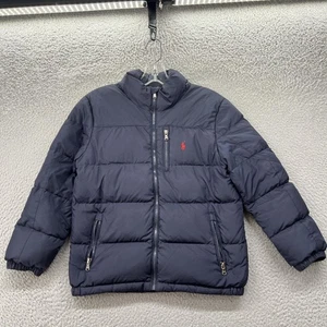 Chaqueta Polo Ralph Lauren Niños Mediana 10-12 Puffer Acolchada Cremallera Bolsillos Juveniles - Imagen 1 de 13