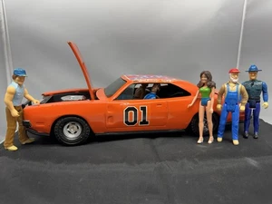 VTG ERTL 1981 DUKES oF HAZZARD GENERAL LEE 1969 CHARGER 1:18 Plus Action Figures - Picture 1 of 24