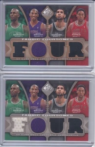 【/35 & /125】2009-10 SP Spiel gebraucht Kevin Garnett Kobe Bryant Duncan Pippen - Bild 1 von 2