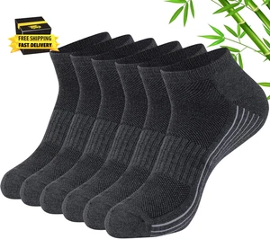 Viscose Bamboo Socks, Unisex Cushioned Comfortable Ankle Workout Hiking Golf Soc - Picture 1 of 9