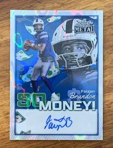 2025 Leaf Metal Faizon Brandon So Money Blue Prismatic Auto /12 Vols - Grimsley - Bild 1 von 3