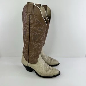 Stivali western da cowboy Olathe da donna marrone panna - taglia 7,5C - Foto 1 di 9
