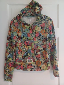 Disneyland Resort Minnie Floral Zippered Hoodie Jacke Damen S Urlaub Strand - Bild 1 von 9