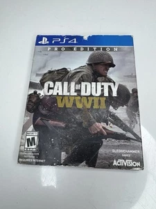 Call of Duty WWII Pro Edition Steelbook PS4 PlayStation 4 CIB MINT INSIDE - Picture 1 of 3