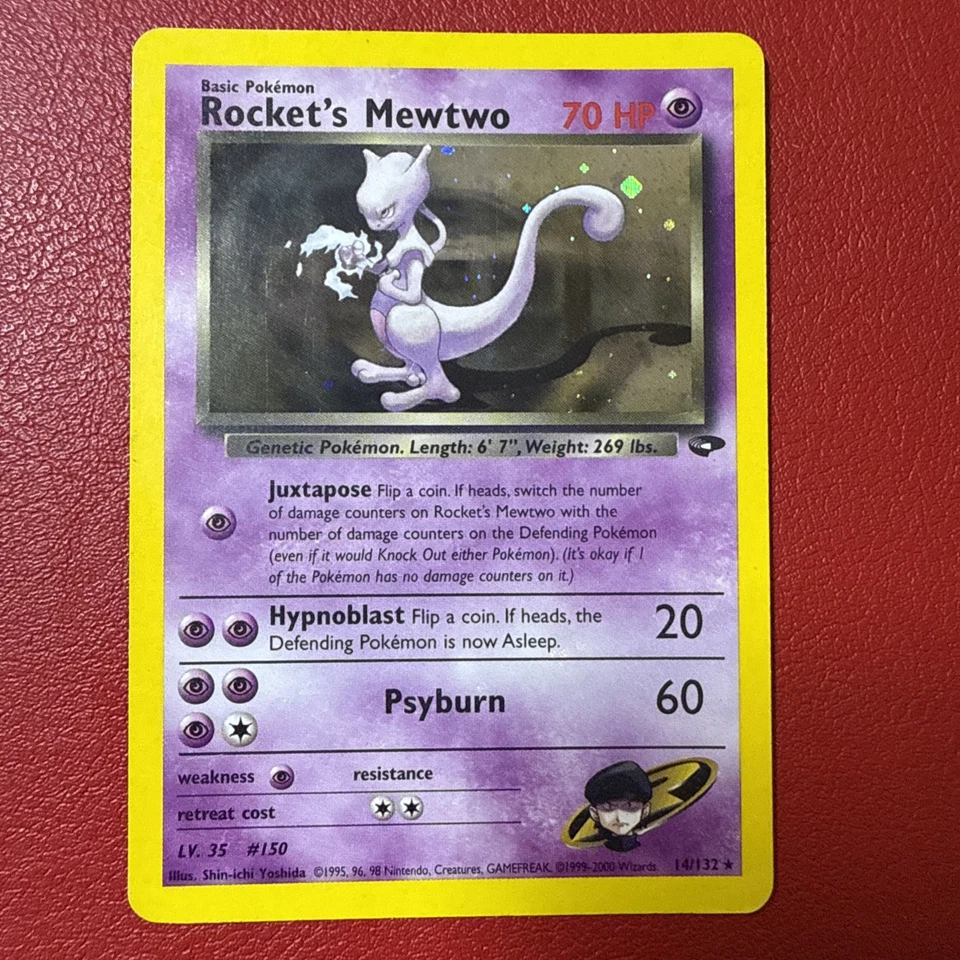 Pokémon - TCG - Rockets Mewtwo - Gym Challenge - 14/132 - MP/HP - VINTAGE - Image 1 of 4