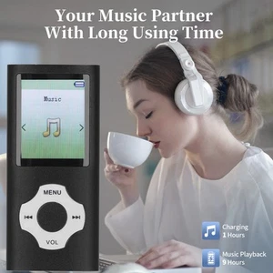 Reproductor MP3 MP4 Sonido HiFi Pantalla a Color de 1,8 pulgadas 128 GB Ampliable Portátil Video FG - Imagen 1 de 42