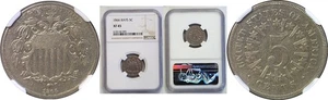 1866 5C Shield Nickel NGC XF-45 - Picture 1 of 3
