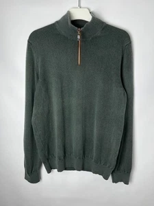 Vintage luxury Fedeli Cashmere Half Zip Sweater Old Dyed Knit Jumper - Picture 1 of 9