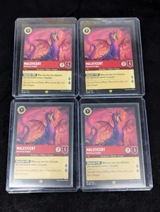 Disney Lorcana Maléfica - Dragón Monstruoso Cantidad 4 Legendario Primer Capítulo # 113 - Imagen 1 de 3