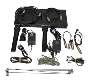 Lot of 2 SHURE LX4, With LX2 SM87 & L2-V Wireless Microphones & Accessories - Picture 1 of 8