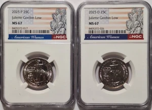 2025 P&D Washingting Quarter NGC MS67 Juliette Gordon Low - Picture 1 of 2