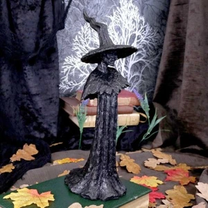 Talyse Dark Forest Witch Figurine Black Glitter Halloween Nemesis Now Gift Decor - Picture 1 of 7