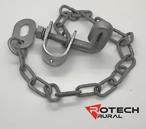 Farm Gate Bolt On Oval Ring Latch Kit - 500mm Chain Rotech BORL500 - Picture 1 of 2