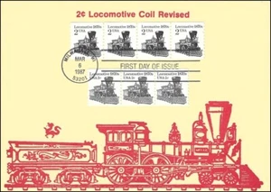 Sc. 2226 2¢ Loco Coil Revised Dragon Cards FDC old/new combo - Bild 1 von 1