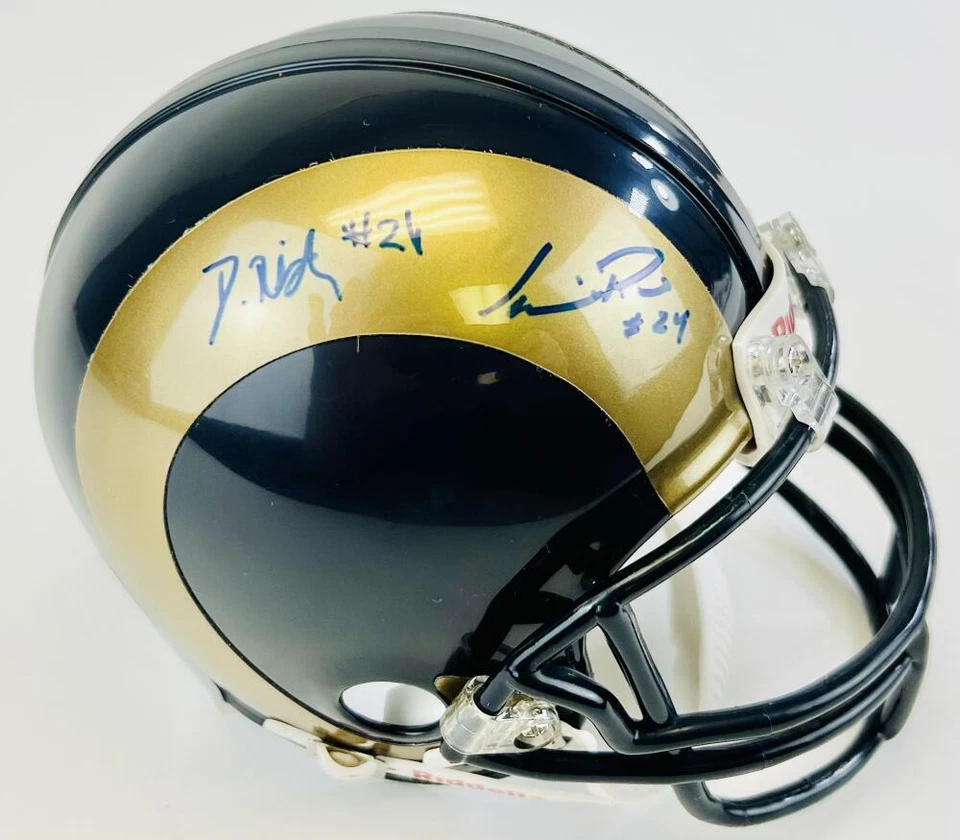 DARYL RICHARDSON ISAIAH PEAD SIGNED ST. LOUIS RAMS MINI HELMET AUTOGRAPH COA K2 - Image 1 of 1
