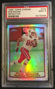 1999 SKIP HICKS TOPPS CHROME REFRACTOR #104 PSA 9 REDSKINS POP 2
