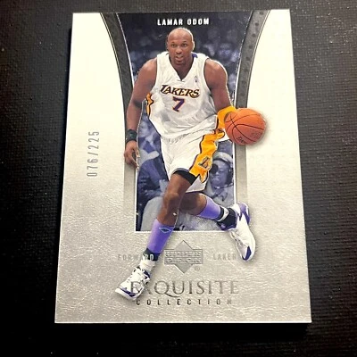 2004-05 Exquisite Collection #17 Lamar Odom 76/225 Los Angeles Lakers - Image 1 of 2