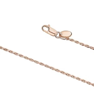 Sterling Silver Rose Gold Yellow Gold Plated French Rope Chain Italy 33.5" - Picture 1 of 11