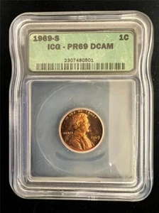 1969 S LINCOLN CENT PROOF 1C PR69 DCAM PF69 UCAM ICG SKU 3187 - Picture 1 of 2