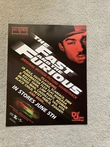 Rare THE FAST & FURIOUS SOUNDTRACK Promotional Advertisement Made Of Vinyl Wrap - Picture 1 of 2