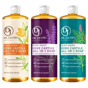 Dr. Jacobs Naturals Reine Kastilienseife, Variety Pack, 32 Unzen, 3 Stück - Kostenloser Versand - Bild 1 von 3