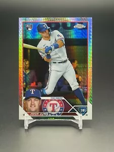 2023 Topps Chrome Prism Refractor Josh Jung RC Texas Rangers #93 - Picture 1 of 2