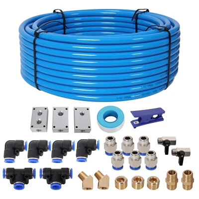 Air Piping System Air Push to Connect Kit with 1/2" (OD) / 3/8" (ID) x 100-Feet - Image 1 of 4