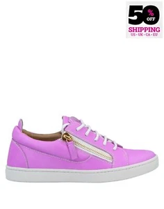 RRP€785 GIUSEPPE ZANOTTI Leather Sneakers US8 UK5 EU38 Logo Made in Italy - Picture 1 of 8