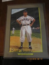 Buck Leonard Grays Signed Perez Steele Great Moments HOF card