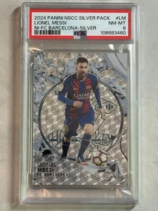 2024 Panini Nacional NSCC Plata Lionel Messi/10 #LM FC Barcelona PSA 8 - Imagen 1 de 2