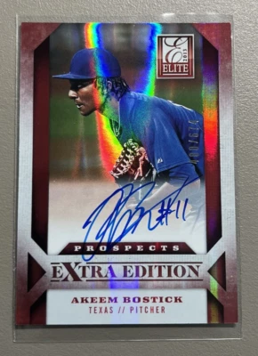 2013 Elite Extra Edition Autographs #140 Akeem Bostick 480/674 Texas Rangers - Image 1 of 2