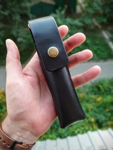 funda cinturón cuero para opinel 7 8 9 10 12 cuchillos cinturón bolsa funda - Imagen 1 de 13